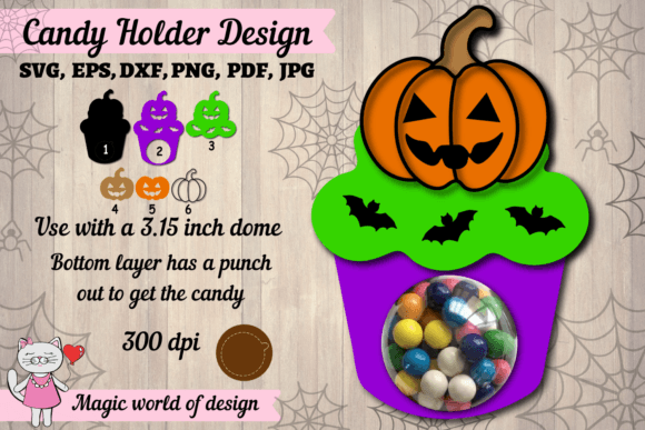 3d Halloween Spooky Pumpkin Cupcake