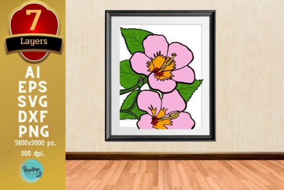 3D Layered Flowers for Laser Cutting Wall Decor