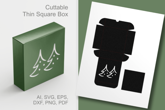 3D SVG Christmas Gift Box Design