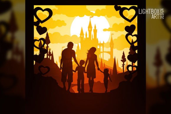 3D SVG Shadow Boxes Family Lightbox