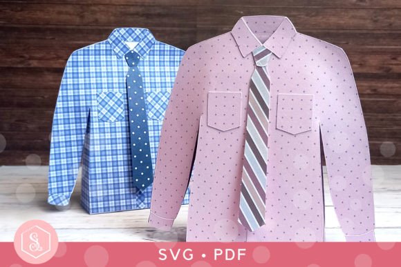 3D SVG Shirt Favour Box Template