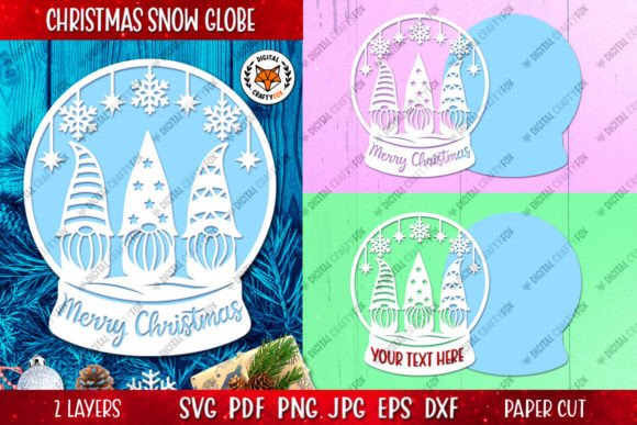 Christmas Gnomes Snow Globe Paper Cut 3D SVG Review