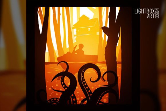 Dark Forest Lightbox: 3D SVG for Shadow Boxes