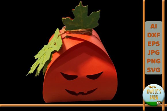 Halloween Pumpkin Box 3D SVG Shapes