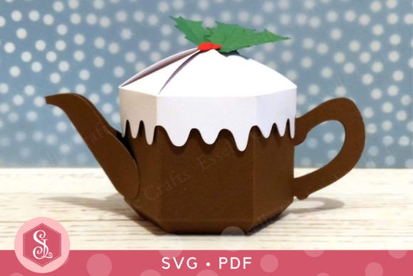 Review: Christmas Pudding Teapot Box SVG PDF for Holiday Crafts