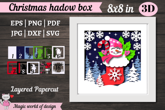 Shadow Box Snowman SVG: A 3D SVG for Home Décor