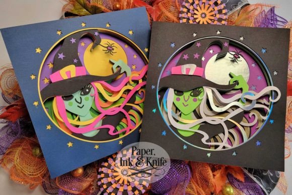 Windy Witch 3D SVG Shadow Box